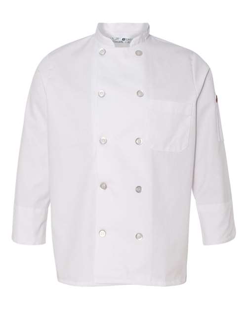 Women's Ten Button Chef Coat - White