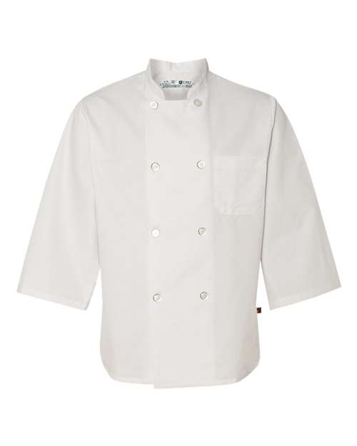 Three-Quarter Sleeve Chef Coat - White
