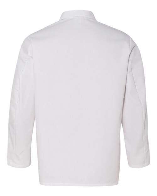 Gripper Front Short Butcher Coat - White