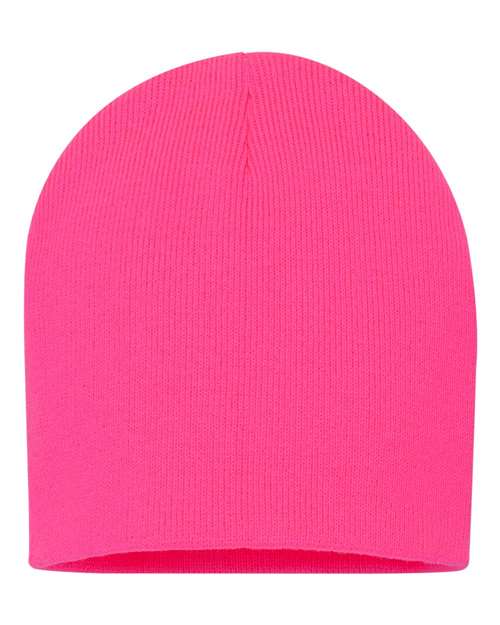 8" Beanie - Neon Pink