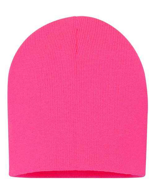 8" Beanie - Neon Pink