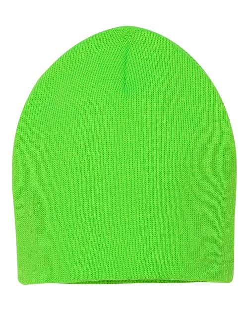 8" Beanie - Neon Green