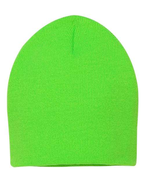 8" Beanie - Neon Green