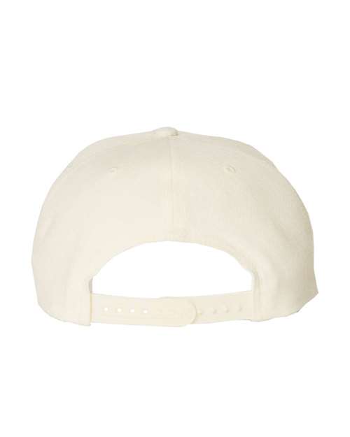 Premium Flat Bill Snapback Cap - Natural
