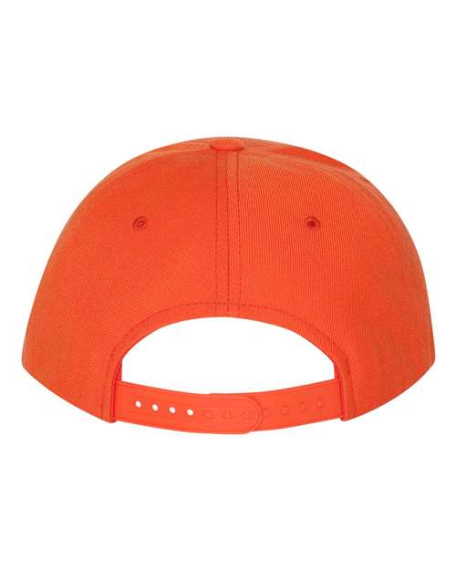 Premium Flat Bill Snapback Cap - Orange