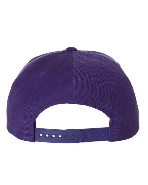 Premium Flat Bill Snapback Cap - Purple
