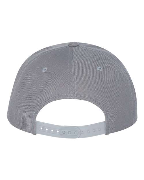 Premium Flat Bill Snapback Cap - Silver