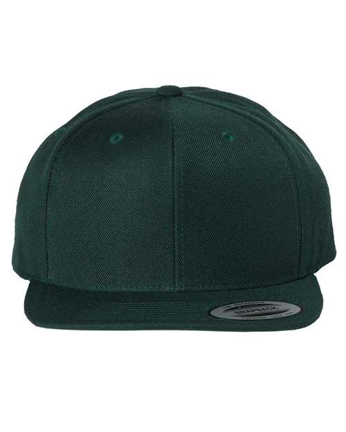 Premium Flat Bill Snapback Cap - Spruce