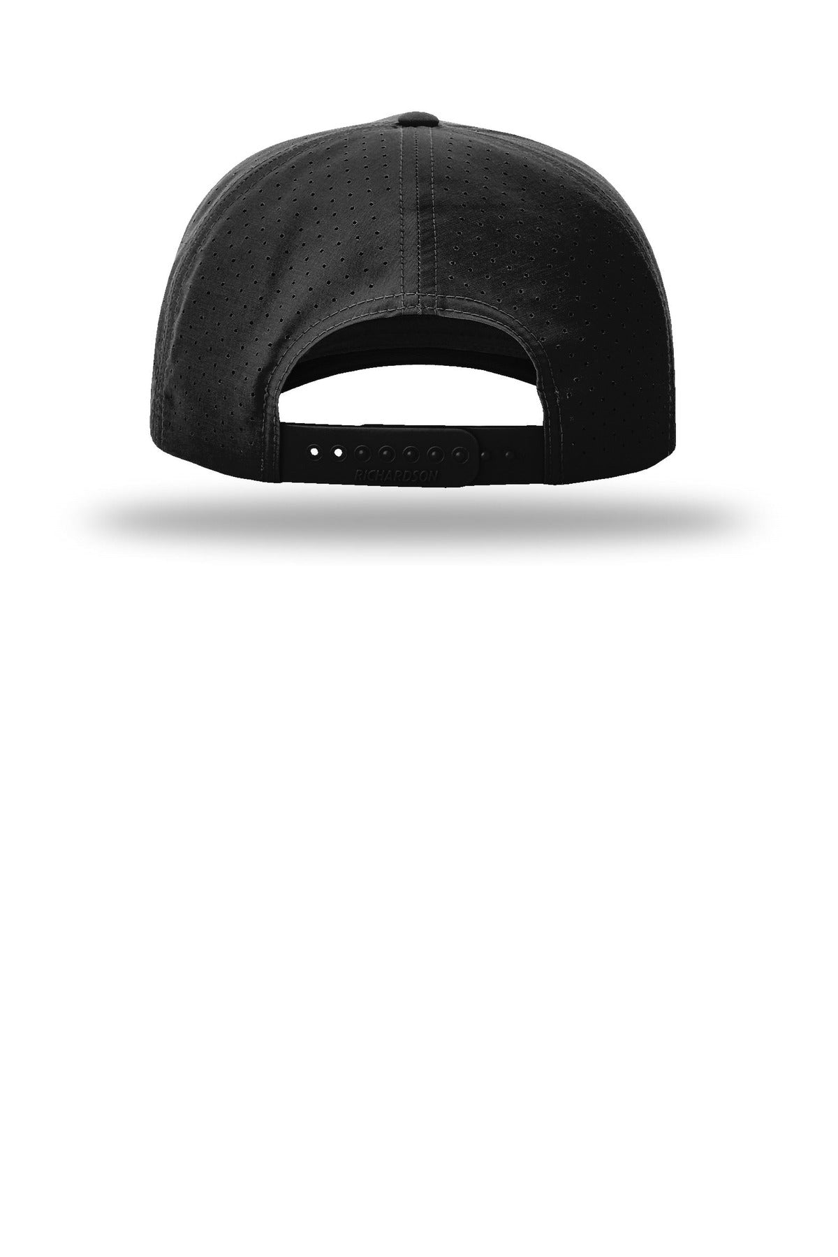 Richardson Laser Perf Performance Rope Cap - Black/ Black Grey