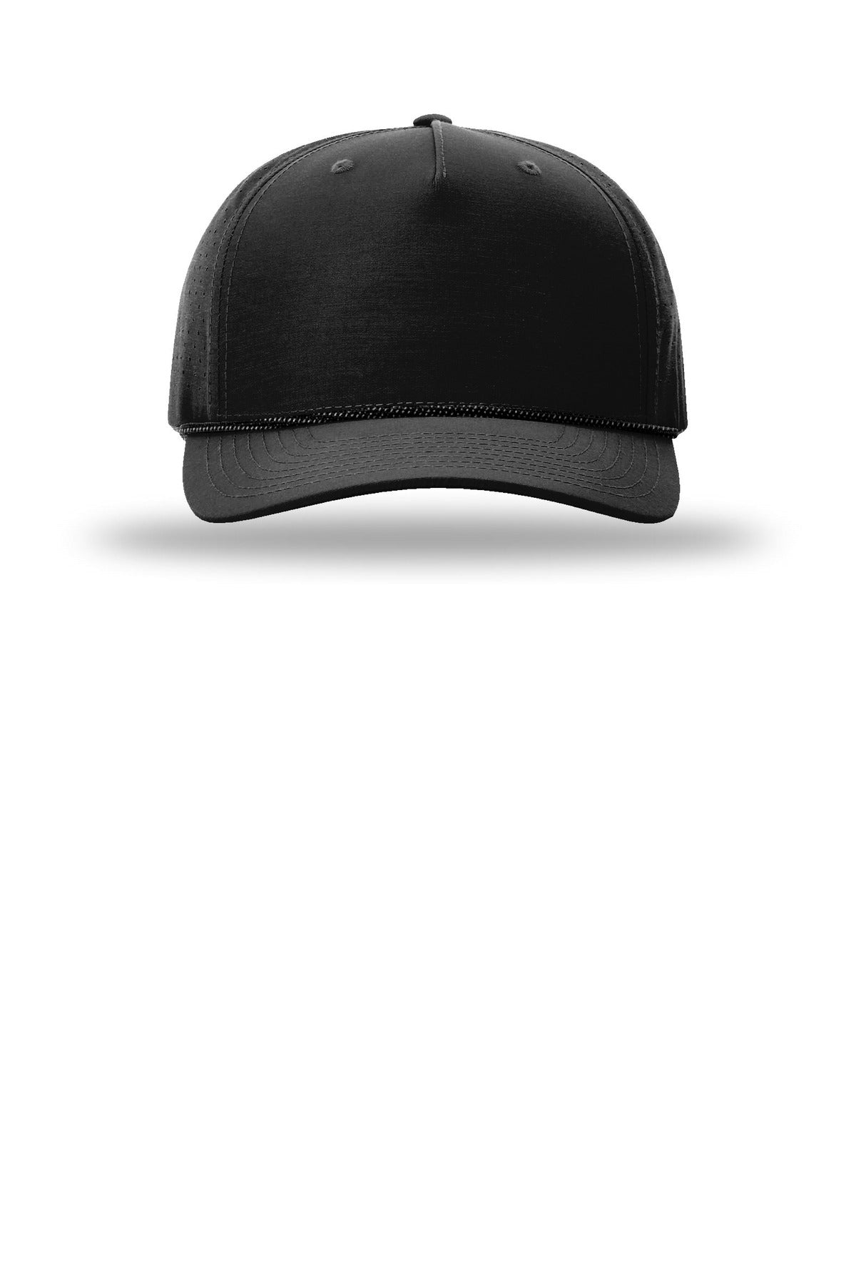 Richardson Laser Perf Performance Rope Cap - Black/ Black Grey