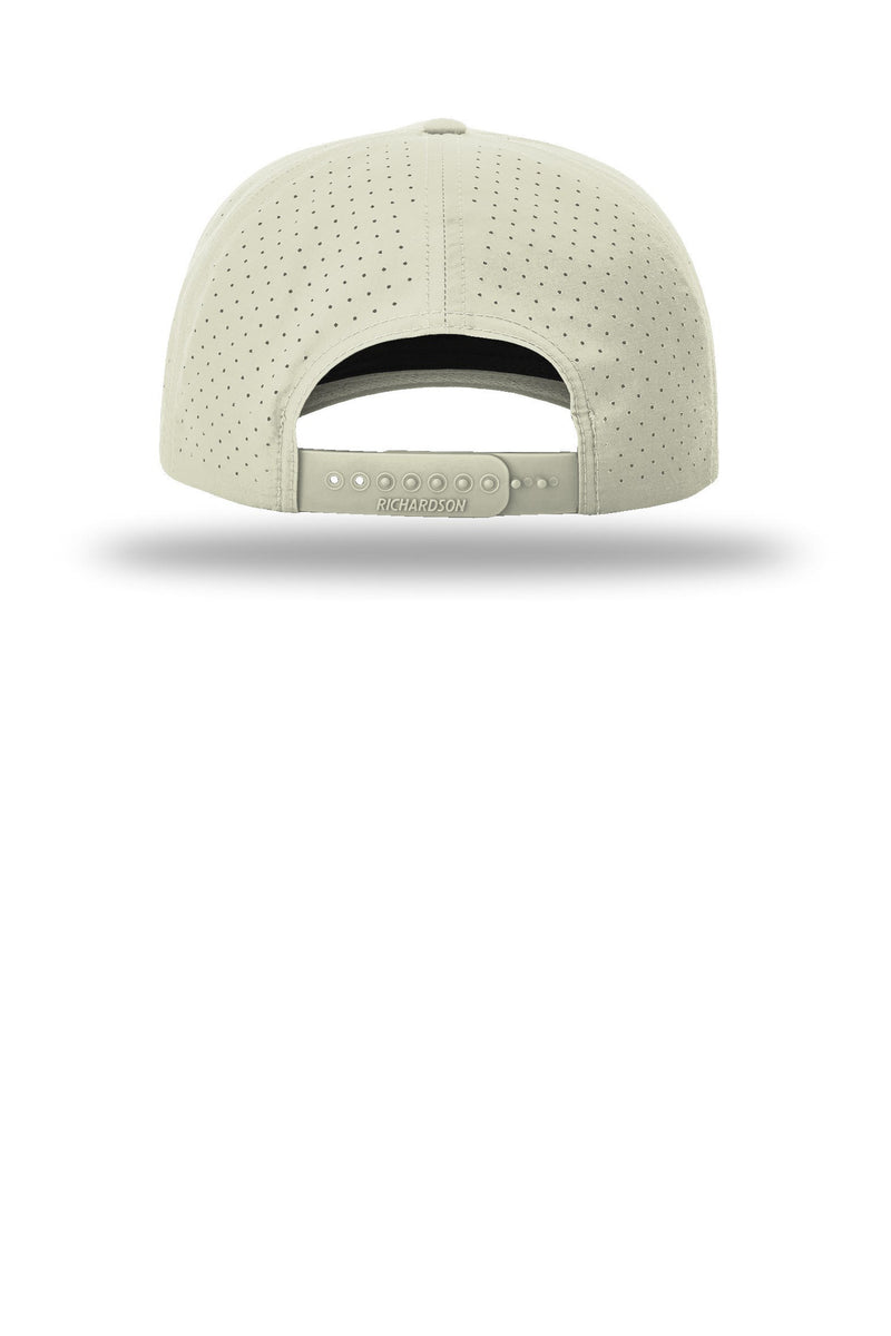 Richardson Laser Perf Performance Rope Cap - Oat Milk/ Elmwood White