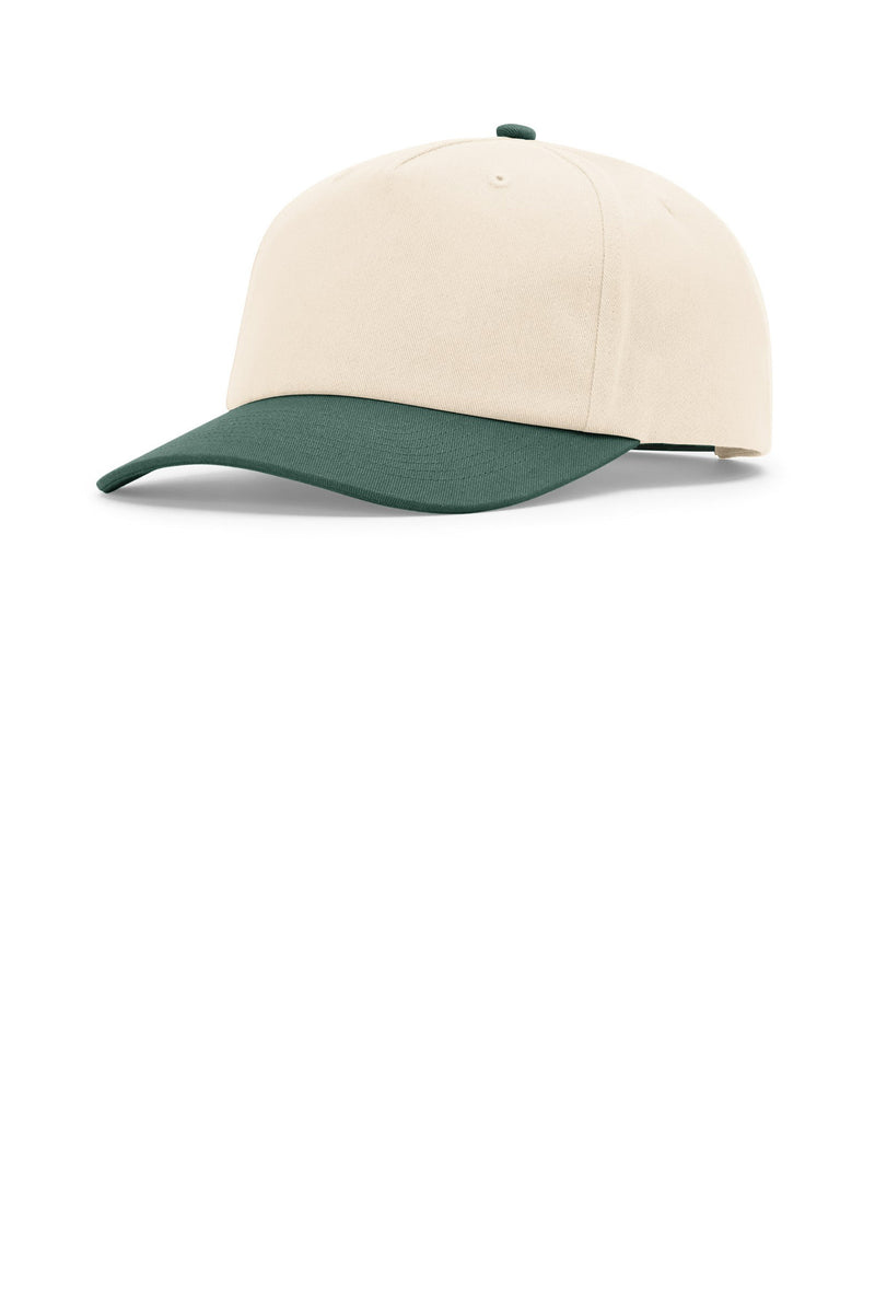 Richardson 5-Panel Relaxed Gramps - Cream/ Cream/ Dark Green