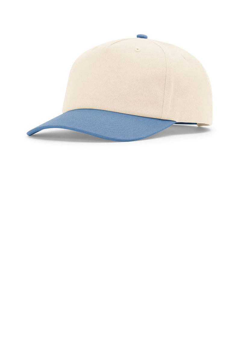 Richardson 5-Panel Relaxed Gramps - Cream/ Cream/ Light Denim