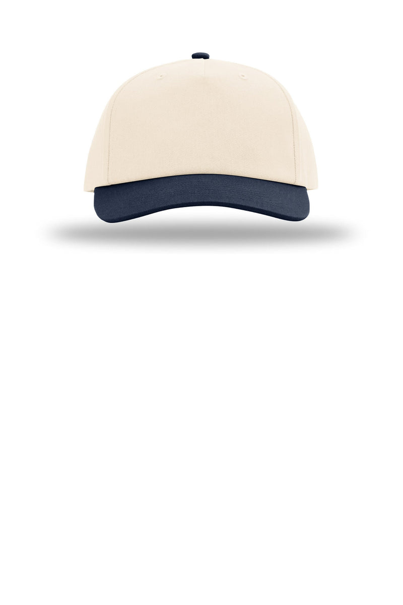 Richardson 5-Panel Relaxed Gramps - Cream/ Cream/ Navy