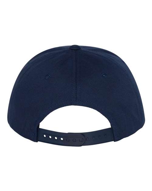 Five-Panel Cotton Twill Snapback Cap - Navy
