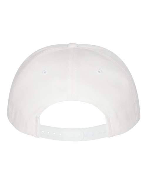 Five-Panel Cotton Twill Snapback Cap - White