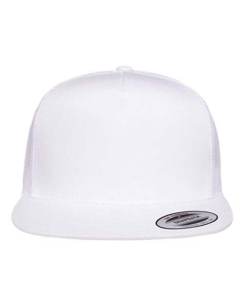 Classic Five-Panel Trucker Cap - White