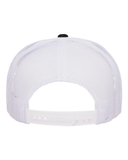 Classic Five-Panel Trucker Cap - Black/ White