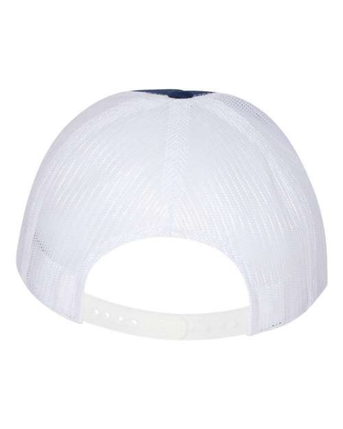 Classic Five-Panel Trucker Cap - Navy/ White