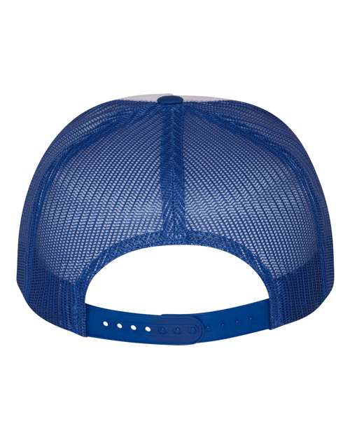 Classic Five-Panel Trucker Cap - Royal/ White/ Royal
