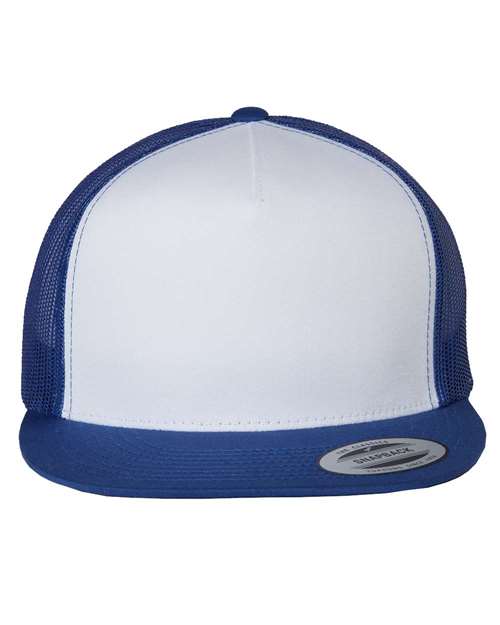 Classic Five-Panel Trucker Cap - Royal/ White/ Royal