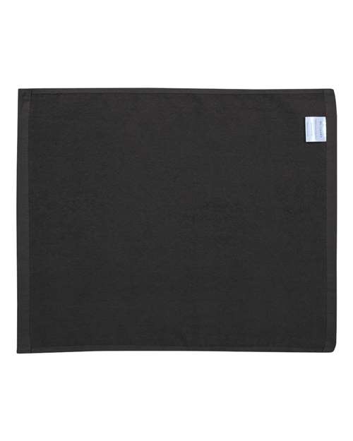 Velour Hemmed Towel - Black