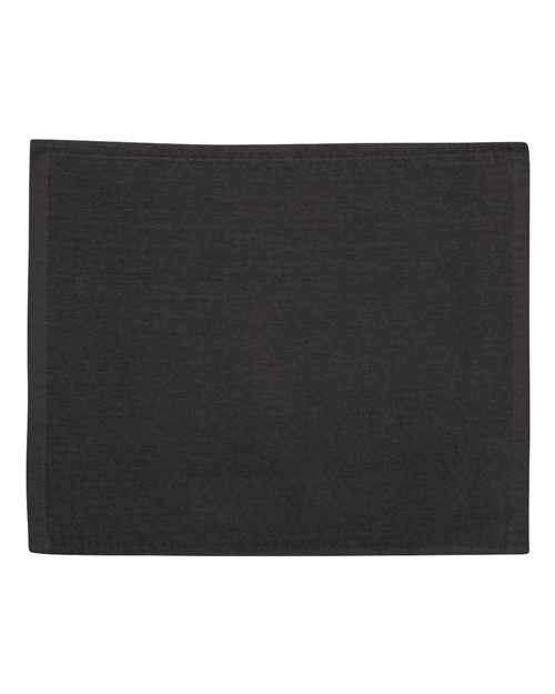 Velour Hemmed Towel - Black