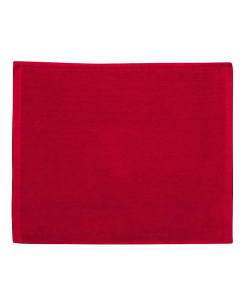 Velour Hemmed Towel - Red
