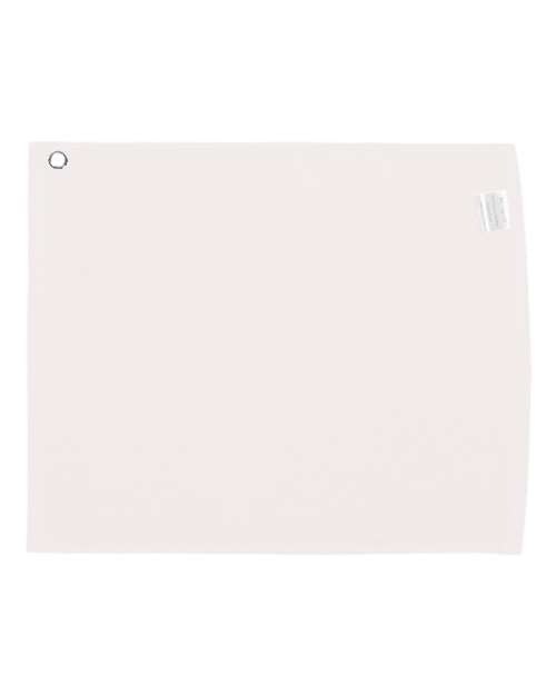 Velour Hemmed Towel with Grommet & Hook - White