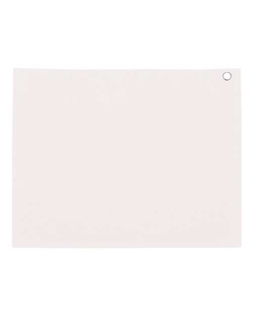 Velour Hemmed Towel with Grommet & Hook - White