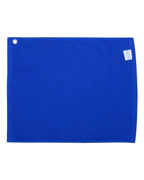 Velour Hemmed Towel with Grommet & Hook - Royal