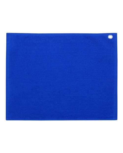 Velour Hemmed Towel with Grommet & Hook - Royal
