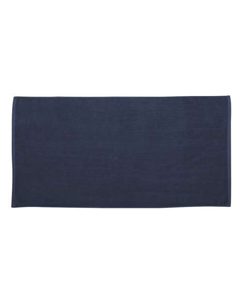 Velour Beach Towel - Navy