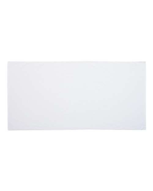 Velour Beach Towel - White