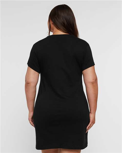 Women's Fine Jersey V-Neck Coverup - Black