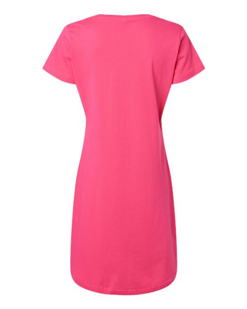 Women's Fine Jersey V-Neck Coverup - Hot Pink