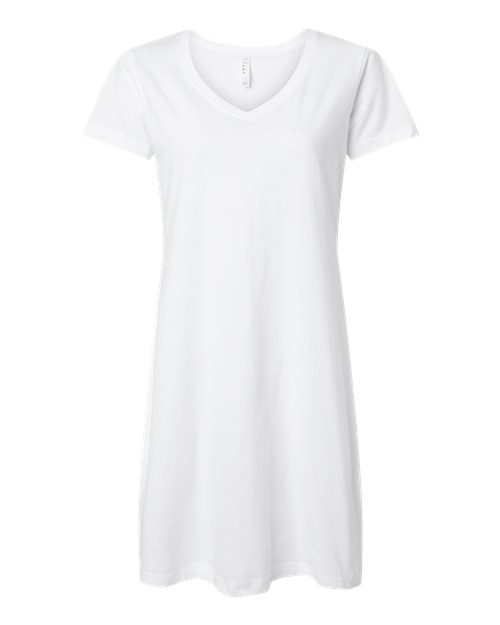 Women's Fine Jersey V-Neck Coverup - White