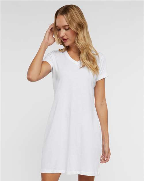 Women's Fine Jersey V-Neck Coverup - White