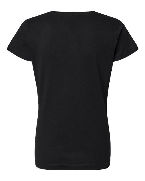 Women's Fine Jersey V-Neck Tee - Black