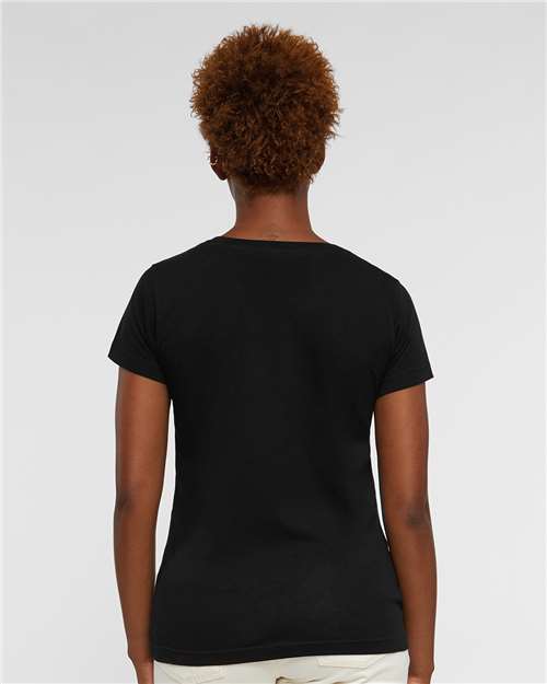 Women's Fine Jersey V-Neck Tee - Black