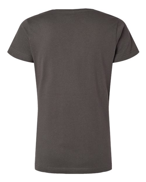 Women's Fine Jersey V-Neck Tee - Charcoal