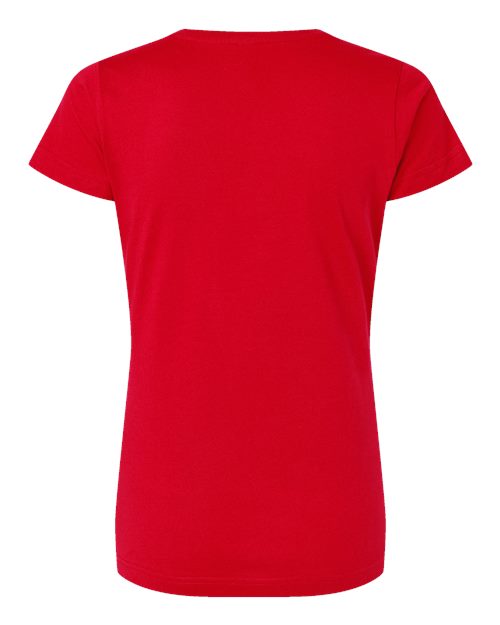 Women's Fine Jersey V-Neck Tee - Red