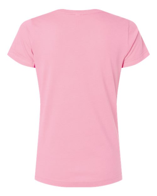 Women's Fine Jersey V-Neck Tee - Pink