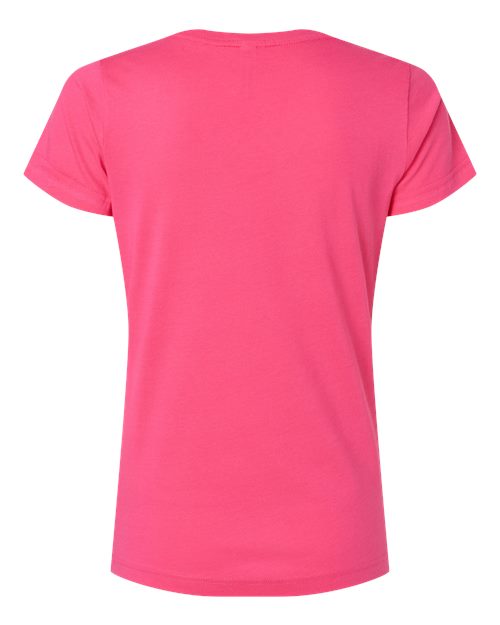 Women's Fine Jersey V-Neck Tee - Hot Pink