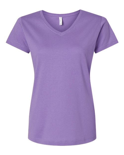 Women's Fine Jersey V-Neck Tee - Lavender