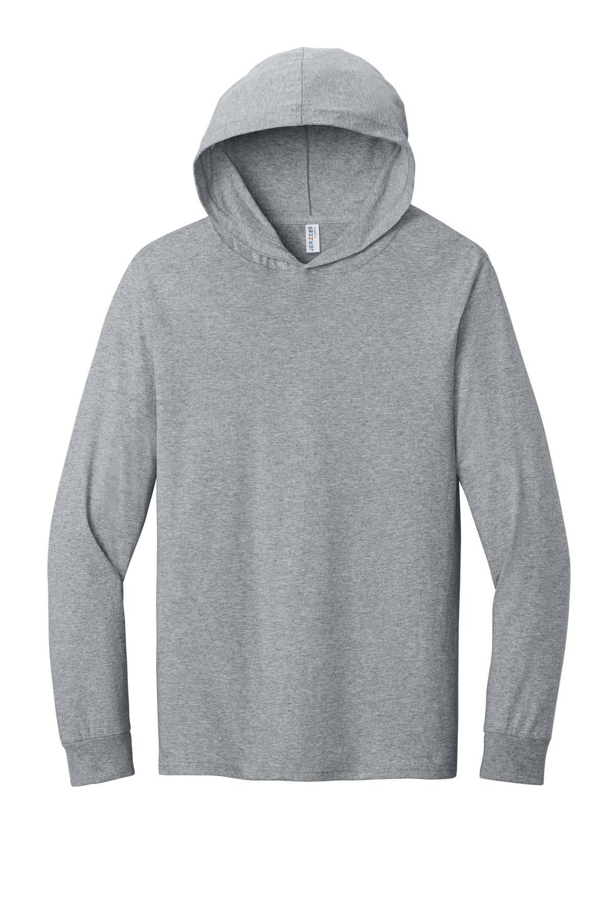 Jerzees Classics Unisex Cotton Long Sleeve Hooded T-Shirt - Athletic Heather