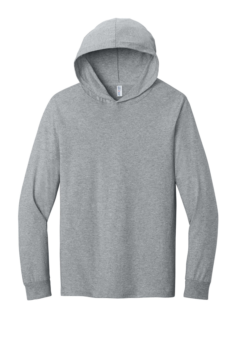 Jerzees Classics Unisex Cotton Long Sleeve Hooded T-Shirt - Athletic Heather