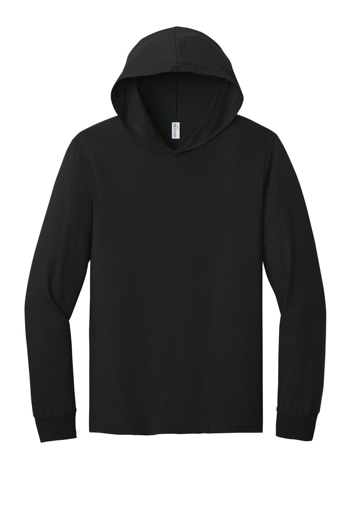 Jerzees Classics Unisex Cotton Long Sleeve Hooded T-Shirt - Black Ink