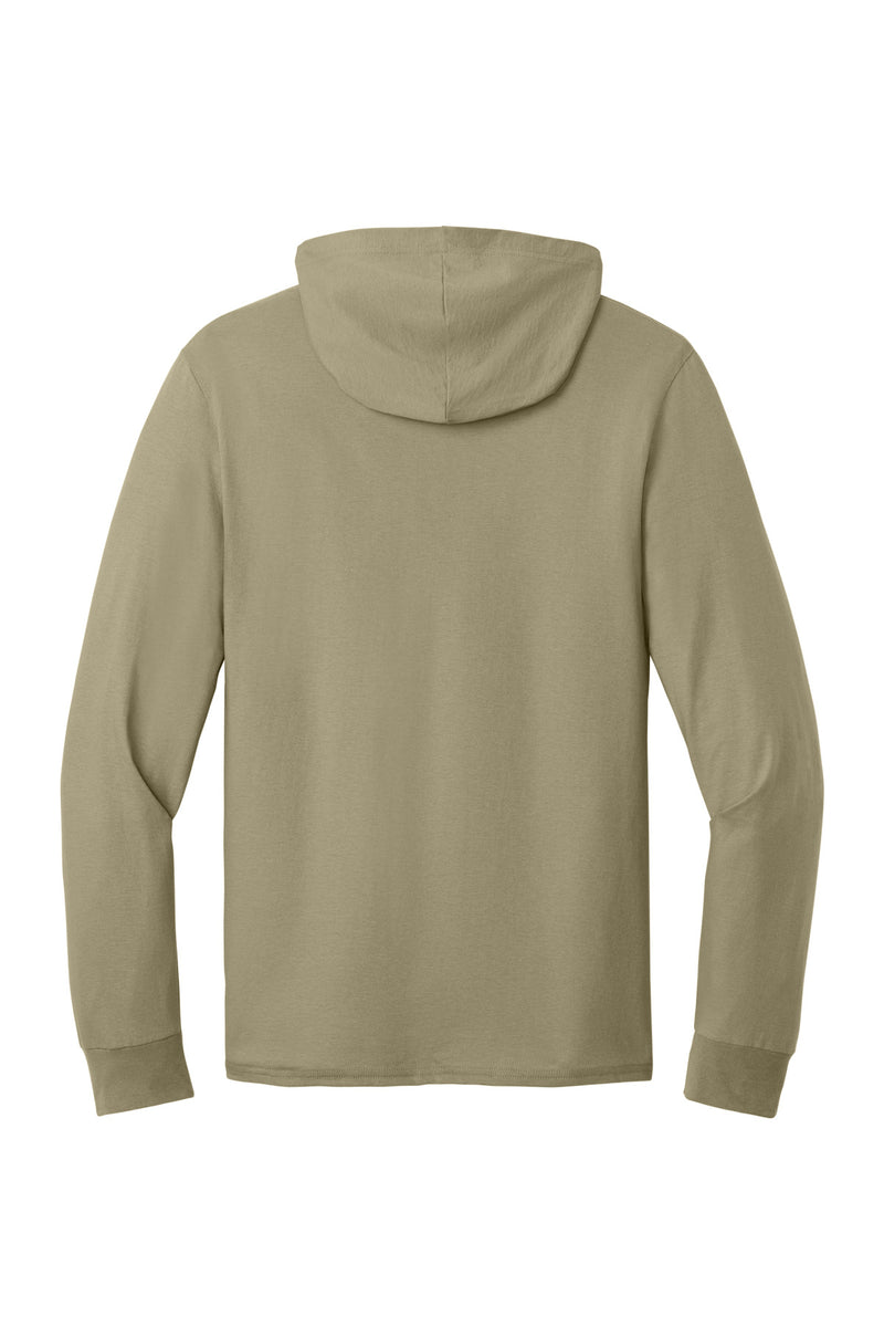 Jerzees Classics Unisex Cotton Long Sleeve Hooded T-Shirt - Khaki