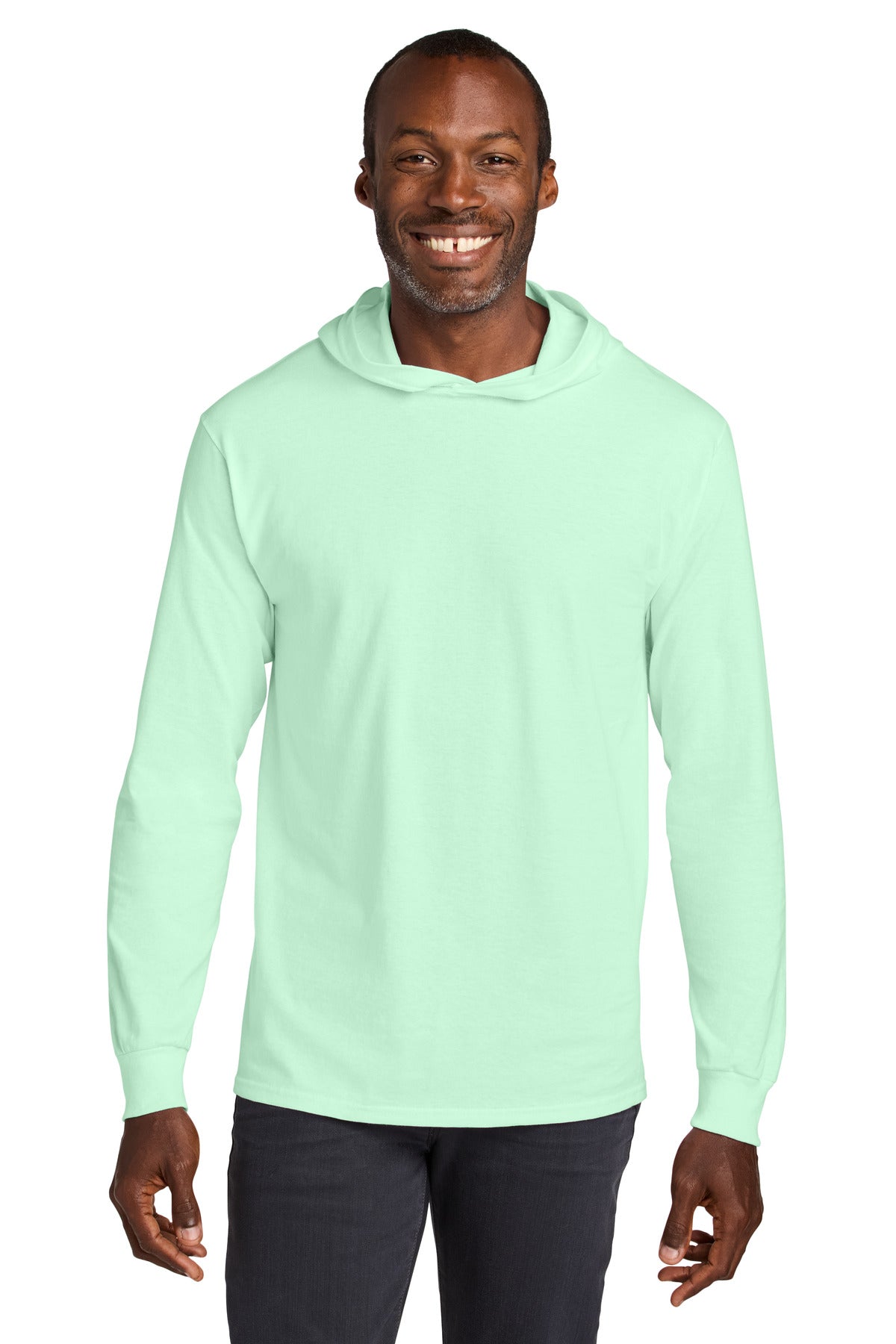 Jerzees Classics Unisex Cotton Long Sleeve Hooded T-Shirt - Mint To Be